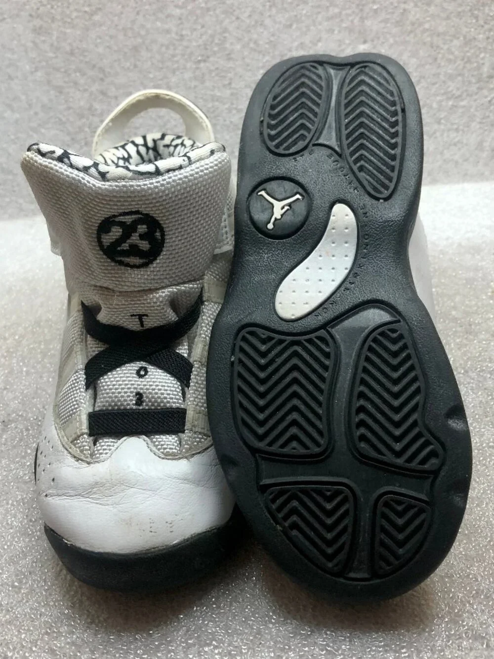 Nike Air Jordan 6 Rings TD Shoes White Black 323420-107 Toddler Infant Size 10C
